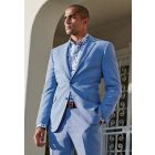 Tailored Fit Constable Sky Blue Linen Blend Suit - Waistcoat Optional