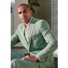 Tailored Fit Constable Sage Linen Blend Suit - Waistcoat Optional 