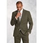 Tailored Fit Oliver Moss Melange Wool Blend Suit - Waistcoat Optional