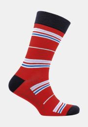 Cotton Blend Fine Stripe Sock