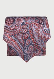 Pure Silk Navy Paisley Jacquard Tie