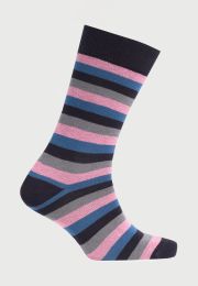 Pink Bold Stripe Socks