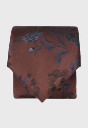 Wine Large Floral Tie