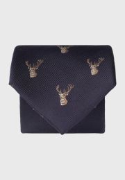 Navy Stag Tie