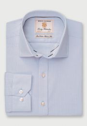 Regular Fit Sky Blue Single Cuff Shirt