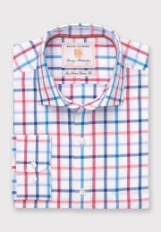 Regular Fit White Check Tattersall Cotton Shirt