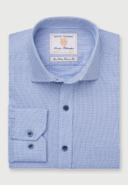 Regular Fit Sky Blue Dobby Cotton Shirt