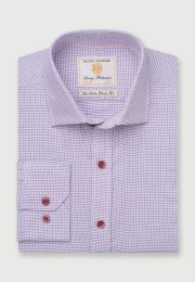 Regular Fit Pink and Blue Dobby Cotton Shirt