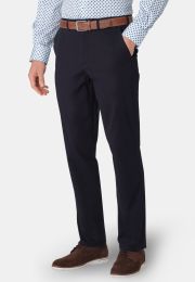 Regular Fit Ben Navy Non-Iron Cotton Stretch Chinos