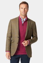 Tailored Fit Breedon Fern Check Wool Jacket