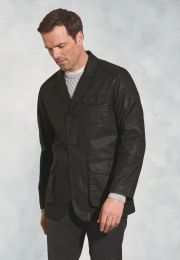 Brooke Black Cotton Carbon Finish Jacket