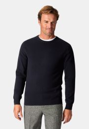 Navy Cashmere Crew Neck Jumper