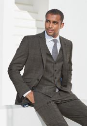 Tailored Fit Cassino Grey Check Washable Suit Jacket