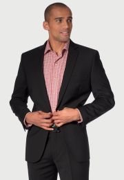 Tailored Fit Cassino Black Washable Suit