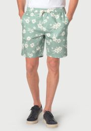 Connors Seagrass Cotton Linen Floral Shorts