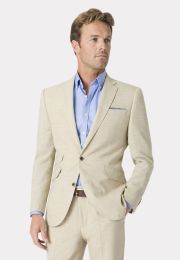 Tailored Fit Constable Natural Linen Blend Suit Jacket