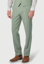 Tailored Fit Constable Sage Linen Blend Suit Trouser