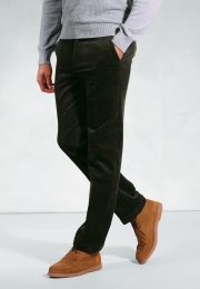 Regular Fit Ellroy Olive Corduroy Trouser