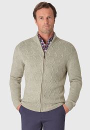 Henry Winter Stone Zip Through Cardigan