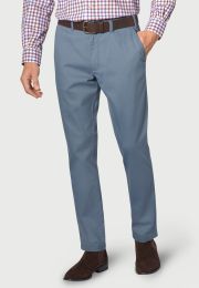 Regular Fit Illingworth Blue Cotton Stretch Trouser