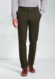 Regular Fit Kerswell Olive Cotton Moleskin Trouser