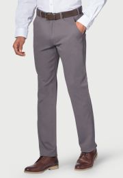 Tailored Fit Miami Grey Cotton Stretch Chinos