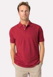 Milford Tomato Pure Cotton Pique Polo Shirt