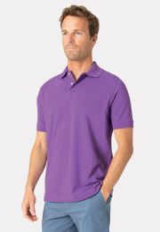 Milford Heather Pure Cotton Pique Polo Shirt