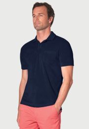 Milton Pure Cotton Navy Terry Towelling Polo Shirt