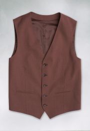 Tailored Fit Oliver Rust Melange Wool Blend Suit Waistcoat