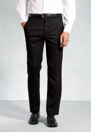 Regular Fit Olney Black Flannel Trouser