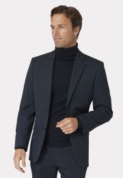 Tailored Fit Phoenix Navy Pin Dot Suit Jacket