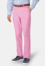 Tailored Fit Ribblesdale Baby Pink Cotton Stretch Chinos