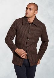 Roger Copper Puppytooth Wool Blend Jacket