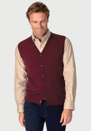 Salcombe Wine Merino Wool Waistcoat