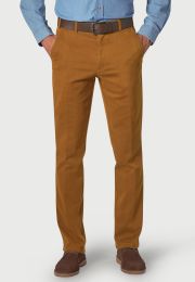 Tailored Fit Seychelles Dijon Cotton Blend Twill Trouser