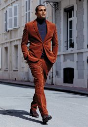 Tailored Fit Shakespeare  Russet Corduroy Suit