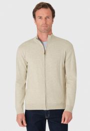 Somerset Stone Cotton Merino Zip Cardigan