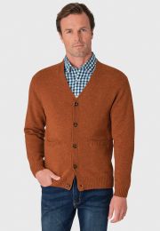 Tatham Ember Lambswool Button Through Cardigan