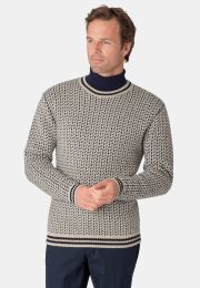 Tolstoy Ecru Nordic Crew Neck Jumper