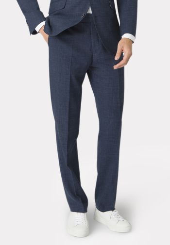 Tailored Fit Constable Navy Linen Blend Suit Trouser