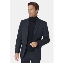 Tailored Fit Navy Pin Dot Suit Jacket