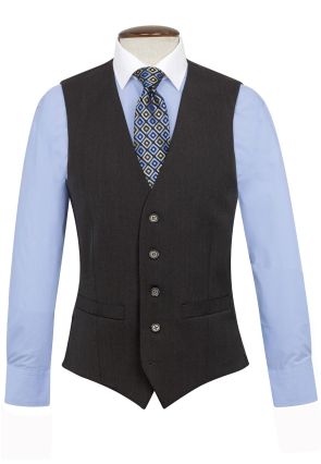 Tailored Fit Capital Charcoal Washable Waistcoat