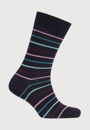 Multicoloured Stripe Smart Socks