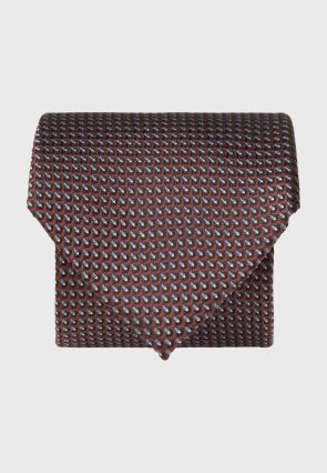 Rust Semi-Plain Geo Tie