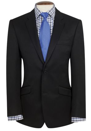 Tailored Fit Zeus Black Machine Washable Suit