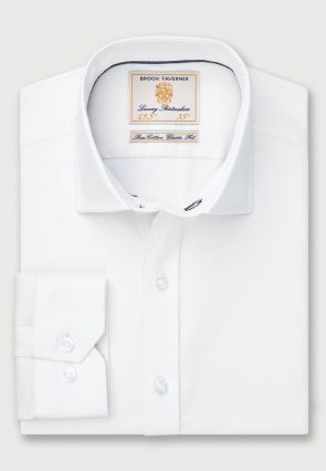 Regular Fit White Single Cuff Shirt