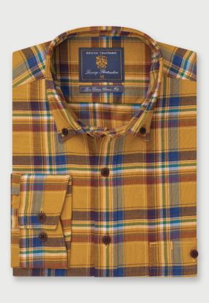 Regular Fit Mustard Check 'THERMOLITE®' Shirt