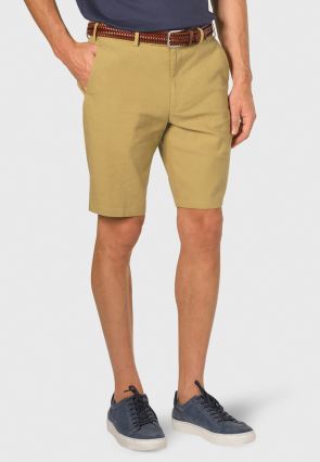 Amiss Stretch Linen Cotton Sand Shorts