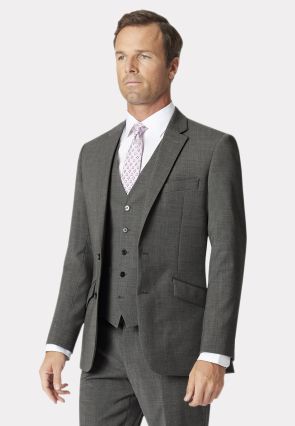 Tailored Fit Avalino Grey Suit  - Waistcoat Optional